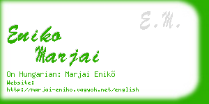 eniko marjai business card